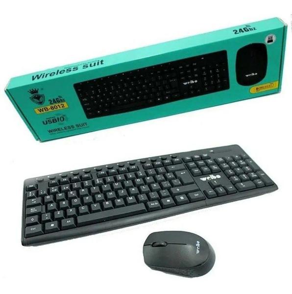 Imagem de Kit Mouse E Teclado Sem Fio Weibo Wb-8012 Wireless 2.4ghz - WH WEIBO