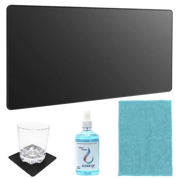 Kit Mouse Pad 70x30cm + Porta Copo + Spray de Limpeza e Microfibra - M3M Imagem de Kit Mouse Pad 70x30cm + Porta Copo + Spray de Limpeza e Microfibra