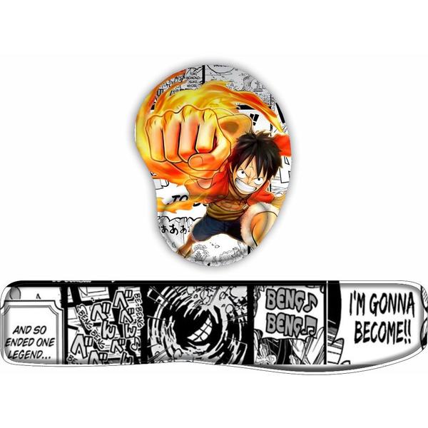 Imagem de KIT Mouse Pad + Apoio de teclado Luffy