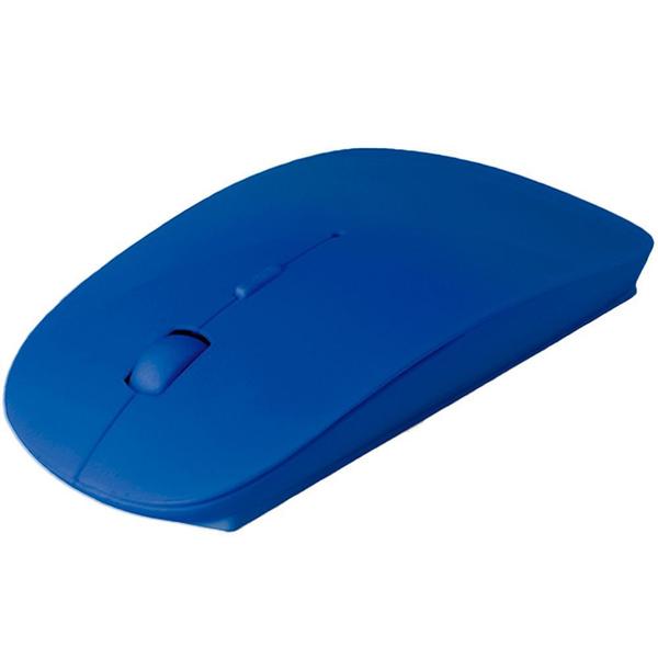 Imagem de Kit Mouse Sem Fio e Mouse Pad Ergonômico TopGet Azul e Branco