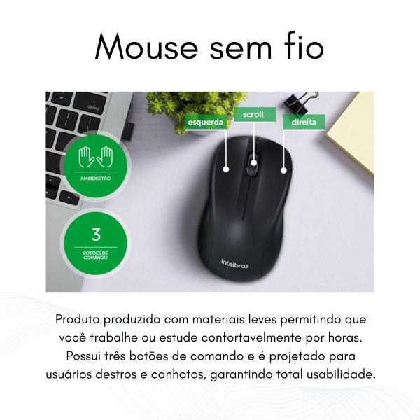 Imagem de Kit Mouse Teclado Sem Fio Intelbras Bluetooth Silencioso