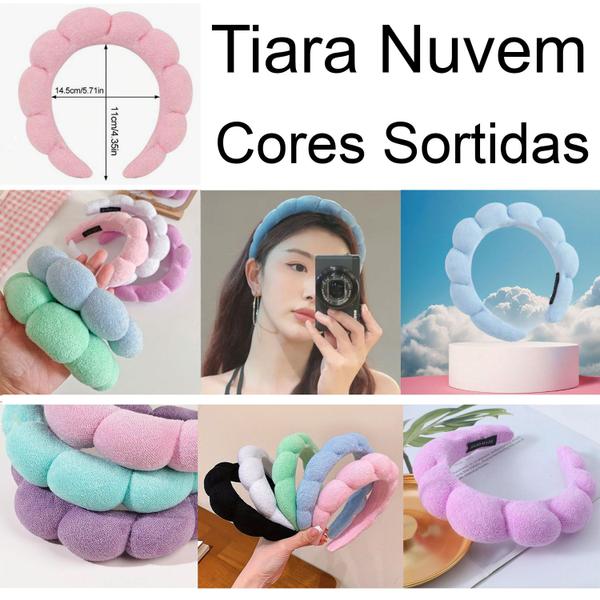 Imagem de Kit Mousse de Limpeza Lavanda & Calêndula com Aplicador Flor de Espuma + 1 Tiara Nuvem Cor Sortida