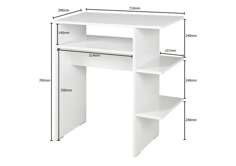 Imagem de Kit Moveis de 4 Mesinhas  Apoio Lateral e Escrivaninha Decor