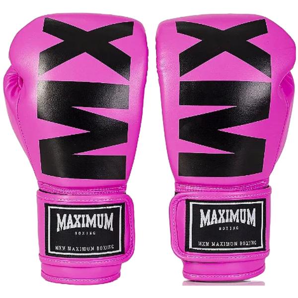 Imagem de Kit Muay Thai Boxe Maximum Luva Mxm Pink + Bandagem 3 Metros