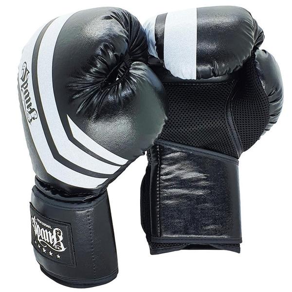 Imagem de Kit Muay Thai Kickboxing CONFY com Bolsa Spank - Preto - 10oz