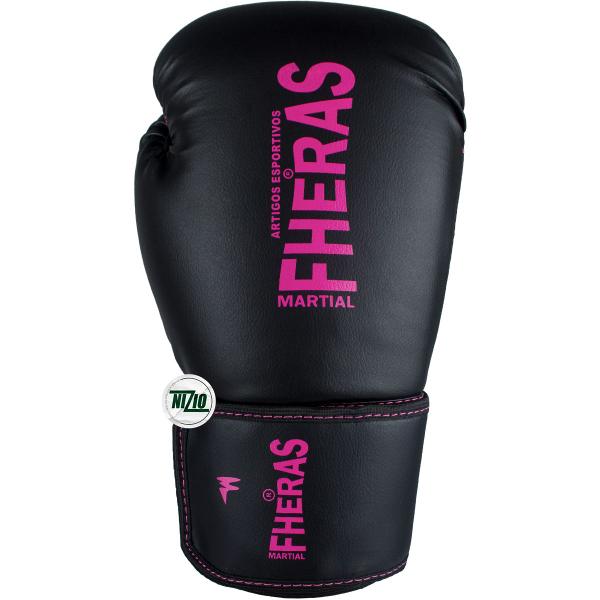 Imagem de Kit Muay Thai Luva Bandagem Caneleira Bucal Bolsa Pink 12oz