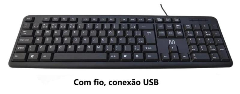 Imagem de Kit Multilaser Teclado E Mouse C/fio Usb + Apoio P/ Leitura e Tablet