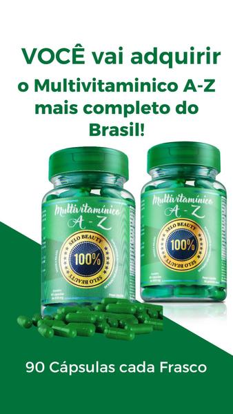 Imagem de Kit Multivitaminico para Mulheres 50+ com 90 cápsulas cada frasco Selo Beauty