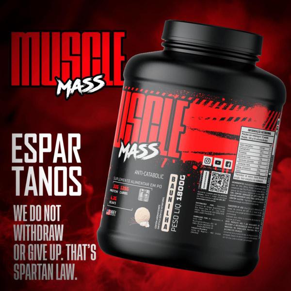 Imagem de Kit Muscle Mass Baunilha, Pré-Treino E Shaker Espartanos