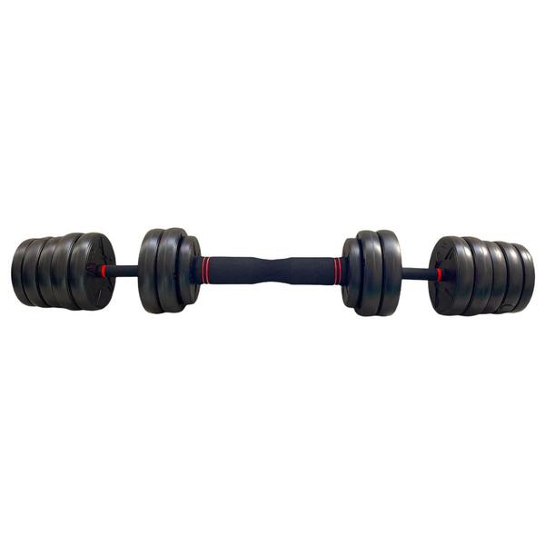 Imagem de Kit Musculação Multifuncional 6 em 1 Completo Dumbbell Kettlebell Barra 40kg 