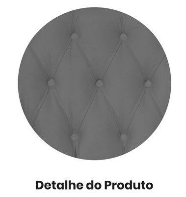 Imagem de Kit Namoradeira + 2 Poltronas Decorativa Dália Suede Cinza Pés Madeira Ms Decor