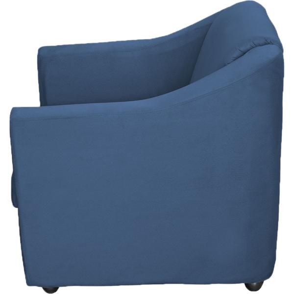 Imagem de Kit Namoradeira + 2 Poltronas Decorativas Para Sala Mila Suede Cores Pé de Plastico Cromado