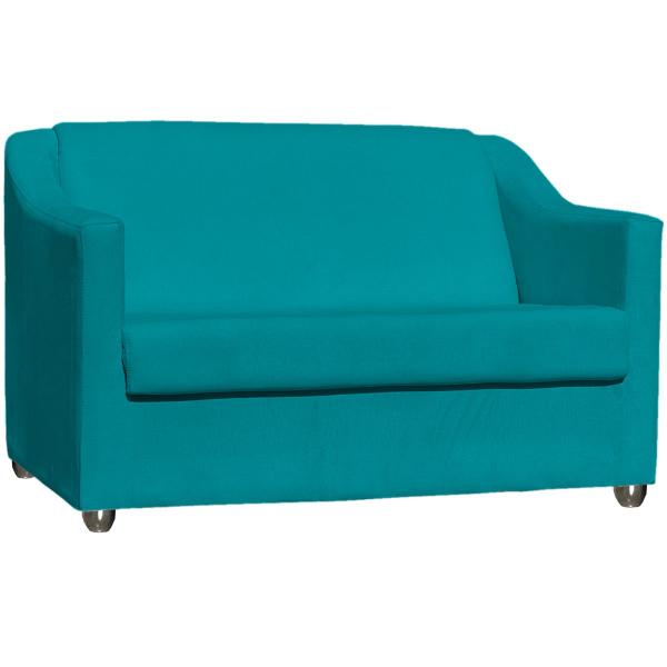 Imagem de Kit Namoradeira + 4 Poltronas Decorativas Para Sala Mila Suede Cores Pé de Plastico Cromado