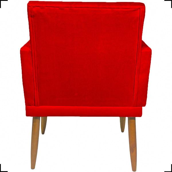 Imagem de Kit Namoradeira + 4 Poltronas Para Sala Decorativas Nina Com Base  E Capitonê Suede Cores Pé Castanho - Clique E Decore 