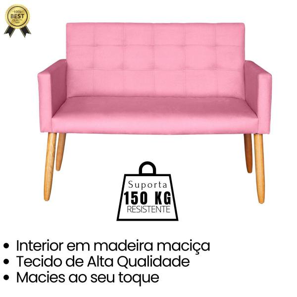 Imagem de Kit Namoradeira com Poltrona para Recepção  Sala de Espera ambiente pequeno