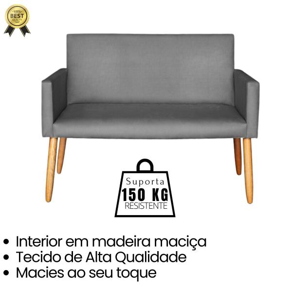 Imagem de Kit Namoradeira com Poltrona para Sala de Espera Recepção ambiente pequeno