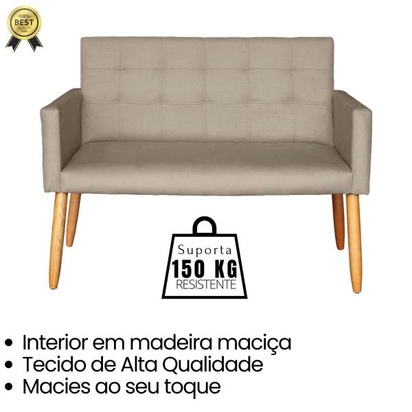 Imagem de Kit Namoradeira com Poltrona para Sala de Espera Recepção ambiente pequeno