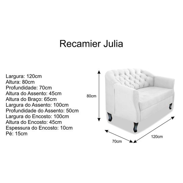 Imagem de Kit Namoradeira e Poltrona Julia A02 Suede - ADJ Decor