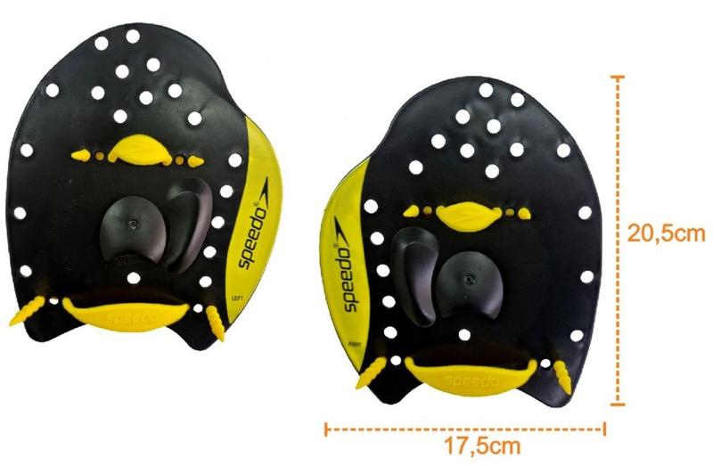 Imagem de Kit Natação Speedo Nadadeira Power Fin + Palmar Power Paddles