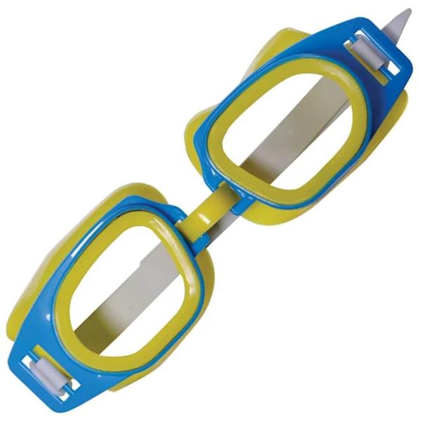 Imagem de Kit Natação Touca de Silicone Azul Não Molha + Oculos Natação Azul + Boia de Braço Até 30 Kg Tubarão