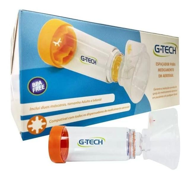 Imagem de Kit Nebulizador + Espacador  + 50 Ml De Soro - G-tech