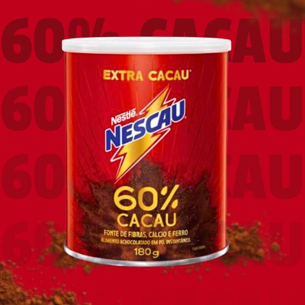 Imagem de Kit Nescau Achocolatado Em Pó 60% Cacau NESTLÉ 180g Cada - 3un