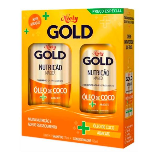 Imagem de Kit niely gold sh+cond nutrição magica oleo de coco 300 ml