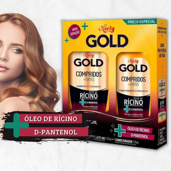 Imagem de Kit Niely Gold Shampoo e Condicionador Diversos