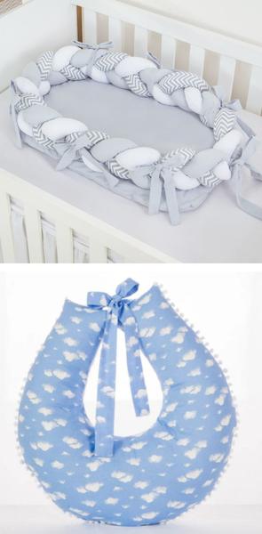 Kit Ninho Redutor Berço Trança + Almofada Amamentar Vários Modelos - Barros Baby Store Imagem de Kit Ninho Redutor Berço Trança + Almofada Amamentar Vários Modelos - Barros Baby Store