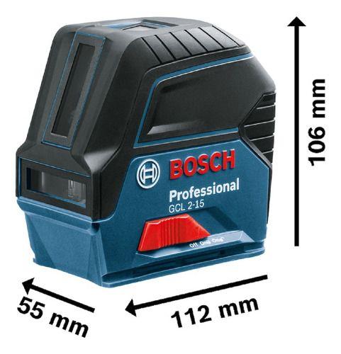 Imagem de Kit Nível Laser Linhas Vermelhas Bosch Gcl 2 15 15m E Tripé 