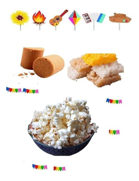 Imagem de Kit Nº6Doces Para Festa Junina/ Julina São João+Bandeirinha