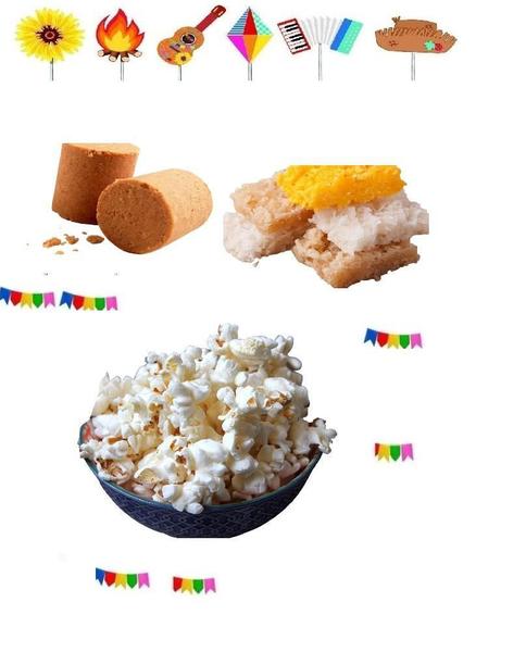 Imagem de Kit Nº7 Com 180Un Doces Diversos Festa Junina + Bandeirinha