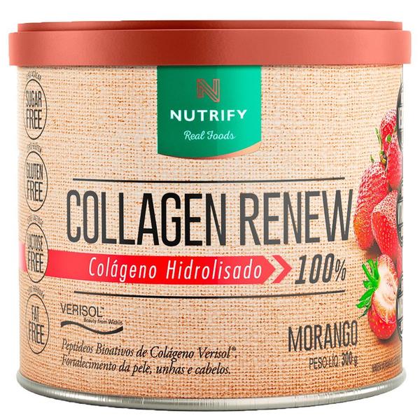 Imagem de Kit Nt Collagen Renew Hidrolisado 300g Nutrify Maçã Verde + Collagen Renew Hidrolisado 300g Morango