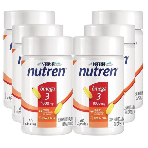 Imagem de Kit Nutren Ômega 3 1000g Nestlé Com 6 Unidades De 60 Cápsulas Cada