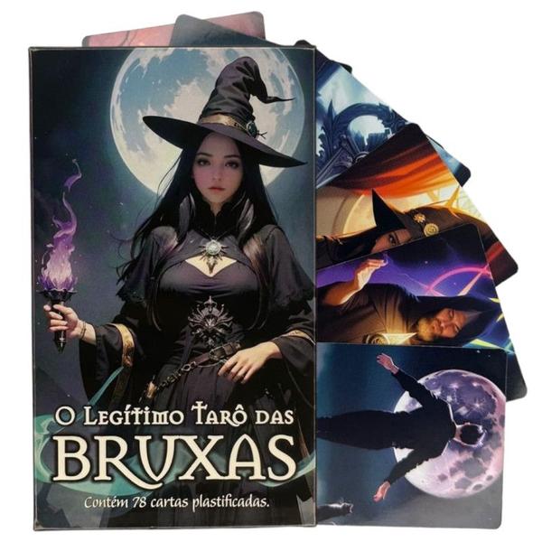 Imagem de Kit O Legítimo Tarô das Bruxas 78 Cartas + Toalha Wicca