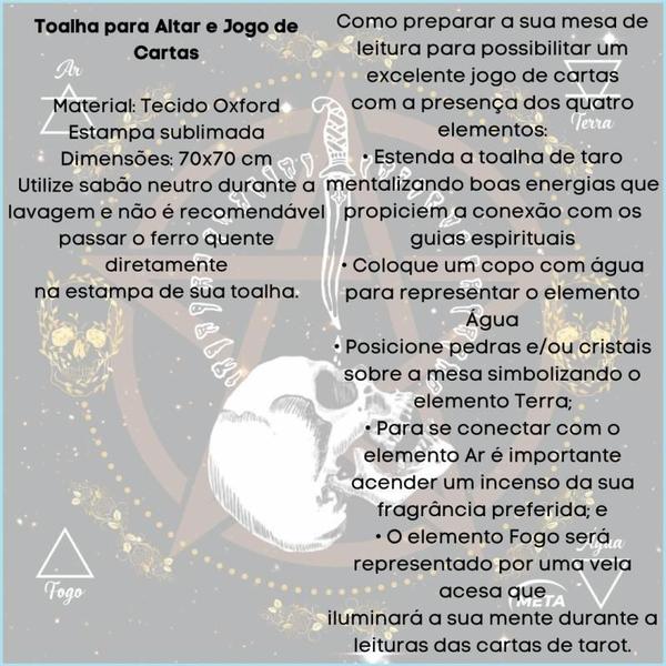 Imagem de Kit O Tradicional Taro Negro 22 Cartas Plastific + Toalha