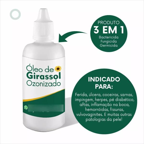 Imagem de Kit O2 Oleo De Girassol Ozonizado 30ml Corpo E Rosto