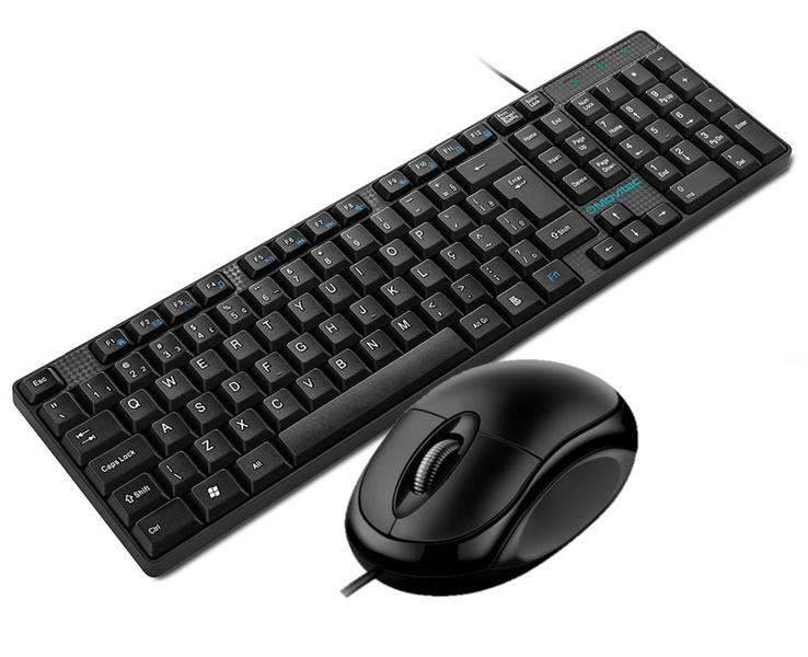 Imagem de Kit Office - Suporte p/Note, Teclado E Mouse com fio Movitec, Keypad c/apoio de pulso