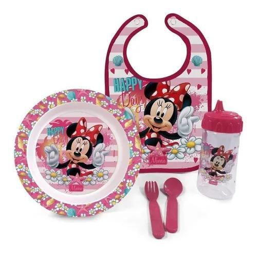 Imagem de Kit Oficial A Hora Da Papinha Minnie Com Babador Baby GO