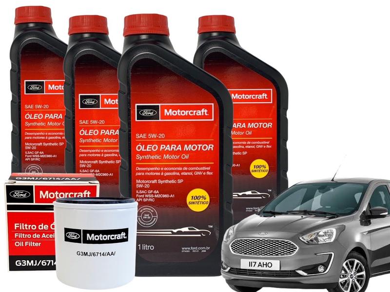 Imagem de Kit Oleo 5W20 Sintético Original Ford Motorcraft 4L + Filtro Oleo