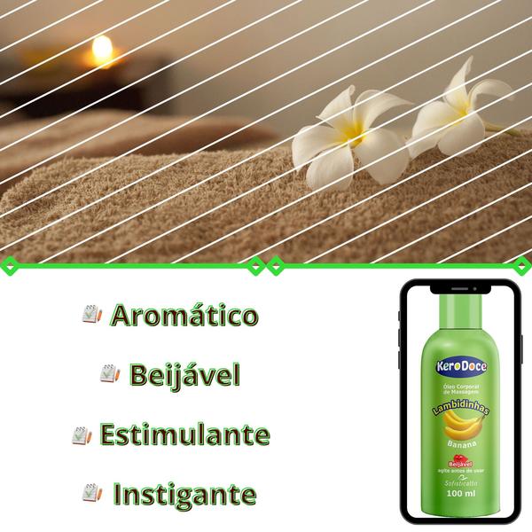 Imagem de Kit Óleo Corporal para Massagem Sexy Íntima Kero Doce - 2 unidades