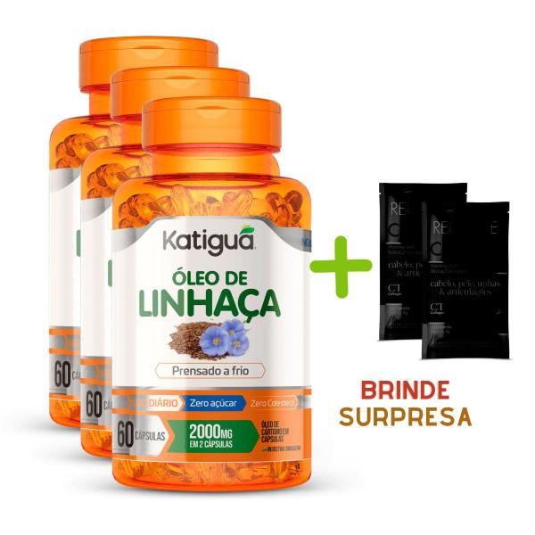 Imagem de Kit Oleo de Linhaca 1000MG 180CAPS