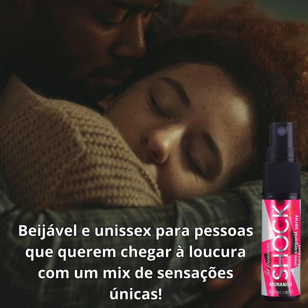 Imagem de Kit Óleo De Massagem Sensual Beijável Vanilla + Shock Plus Morango