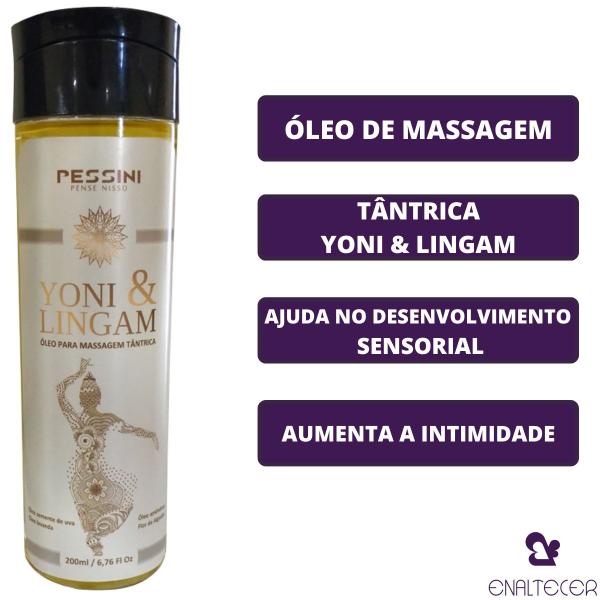 Imagem de Kit Óleo de Massagem Yoni & Lingam Pena Corporal Venda Colar