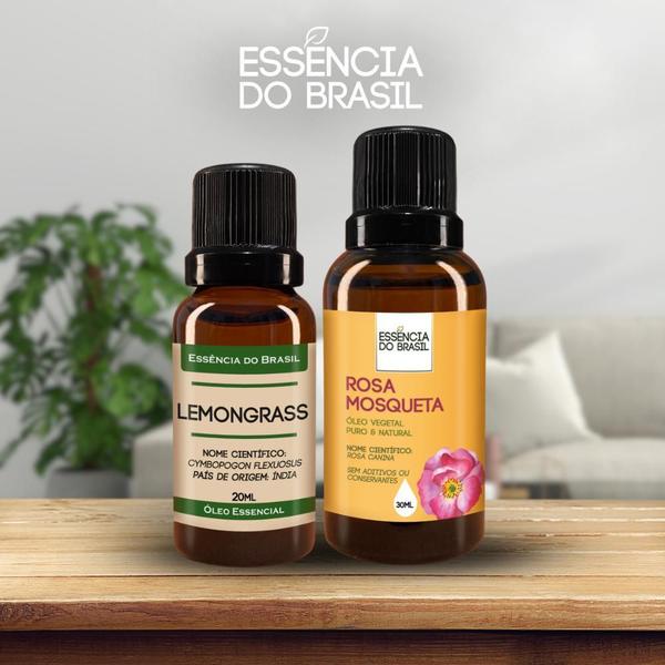 Imagem de Kit Óleo Essen. Lemongrass 20Ml + Vegetal Rosa Mosqueta 30Ml