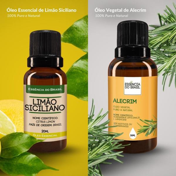 Imagem de Kit Óleo Essen. Limão Siciliano 20ml + Vegetal Alecrim 30ml