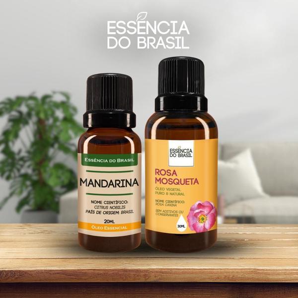 Imagem de Kit Óleo Essen. Mandarina 20Ml + Vegetal Rosa Mosqueta 30Ml