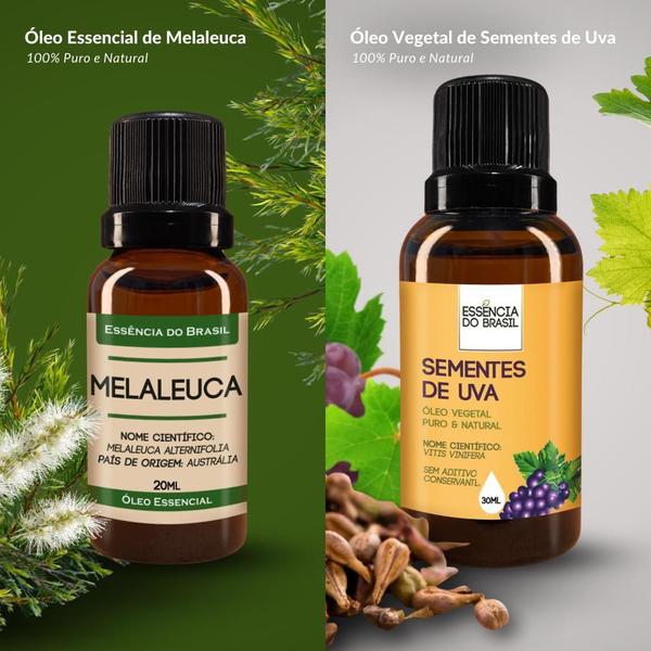 Imagem de Kit Óleo Essen. Melaleuca 20Ml + Vegetal Sementes Uva 30Ml