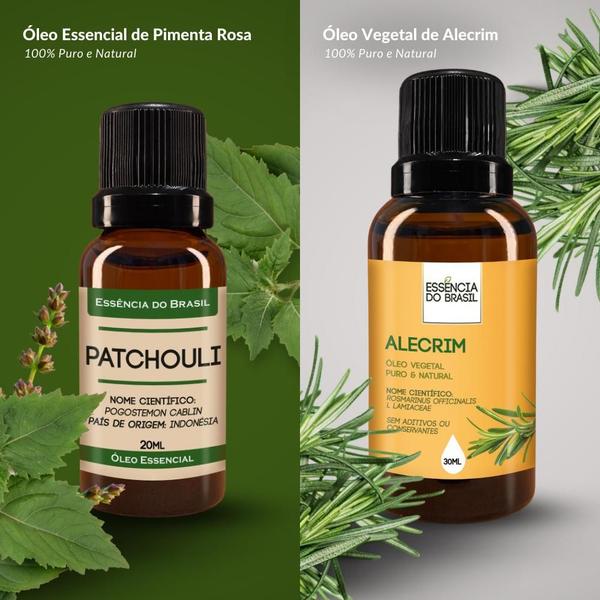 Imagem de Kit Óleo Essen. Patchouli 20ml + Vegetal Alecrim 30ml