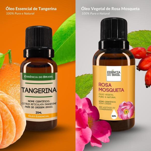 Imagem de Kit Óleo Essen. Tangerina 20Ml + Vegetal Rosa Mosqueta 30Ml